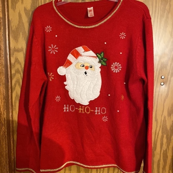 Santa Sweater size XL (16-18) Exclusive of Trim (BT) - Picture 2 of 5